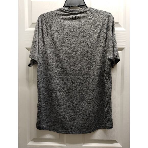 Under Armour Men's Size Medium UA Tech T-shirt Gray Black Loose Short Sleeve Tee - Picture 3 of 7